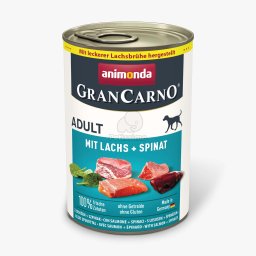 Animonda GranCarno Adult kutyakonzerv - lazac, spenót 400 g
