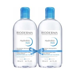 Bioderma Hydrabio H2O arc- és sminklemosó micellás víz duo csomag 2x500ml