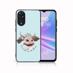 PROTEMIO MY ART Védőburkolat a Oppo A78-hoz 5G HAPPY COW (181)