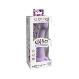 Dillio Secret Explorer - tapadókorongos dildó (17cm) - lila