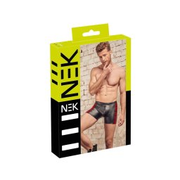 NEK - piros oldal betétes cipzáras boxer (fekete)