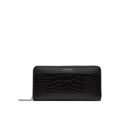 Calvin Klein Nagy női pénztárca Ck Must Lg Zip Around_Croco K60K612356 Fekete