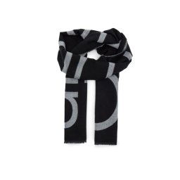 Calvin Klein Sál Fringes 2-Tones Wool Blend Scarf K60K612028 Fekete