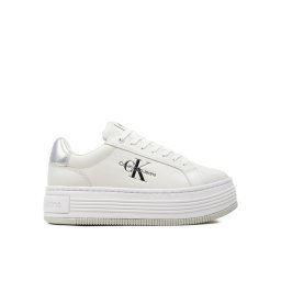 Calvin Klein Jeans Sportcipők Bold Platf Low Lace Lth Ml Mtl YW0YW01516 Fehér