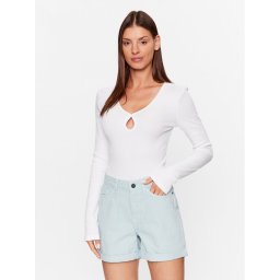 Noisy May Blúz Maya 27026248 Fehér Slim Fit