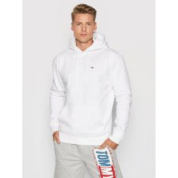 Tommy Jeans Pulóver Tjm Fleece Hoodie DM0DM09593 Fehér Regular Fit