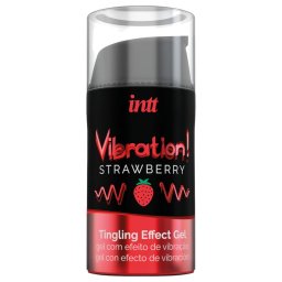 Intt Vibration! - folyékony vibrátor - eper (15 ml)