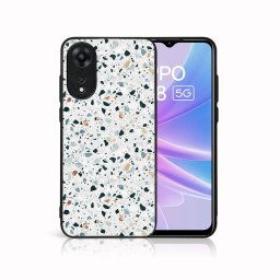 PROTEMIO MY ART Védőburkolat: Oppo A78 5G GREY TERRAZZO (163)
