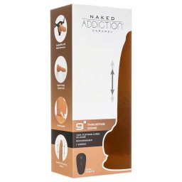 Naked Addiction Thrusting 9 - lökő vibrátor - sötét (23 cm)