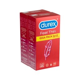 Durex Feel Thin - élethű érzés óvszer csomag (2x12db)