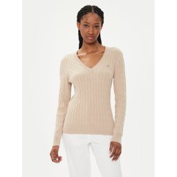 Gant Sweater 4800101 Bézs Slim Fit