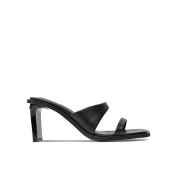 Calvin Klein Papucs Heel Slide 70 Lth HW0HW02072 Fekete