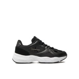 Calvin Klein Jeans Sportcipők Retro Tennis Low Lace Mix Ml YW0YW01528 Fekete
