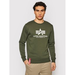 Alpha Industries Pulóver Basic Sweater 178302 Zöld Regular Fit