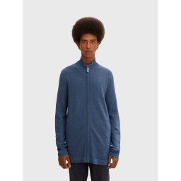 Tom Tailor Kardigán 1032285 Kék Regular Fit