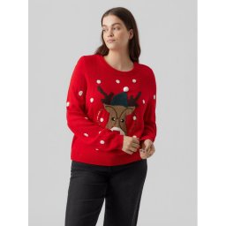 Vero Moda Curve Sweater 10279541 Piros Regular Fit