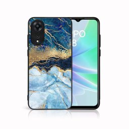 PROTEMIO MY ART Védőburkolat a Oppo-hoz A78 BLUE MARBLE (141)