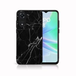 PROTEMIO MY ART Védőburkolat a Oppo-hoz A78 BLACK MARBLE (142)