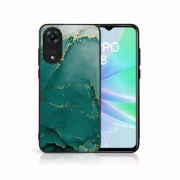 PROTEMIO MY ART Védőburkolat a Oppo-hoz A78 GREEN MARBLE (145)