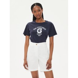 Gant Póló Logo 4200849 Sötétkék Regular Fit