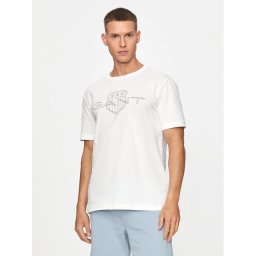 Gant Póló Logo 2005143 Ekru Regular Fit