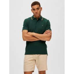 Selected Homme Pólóing 16087840 Zöld Regular Fit