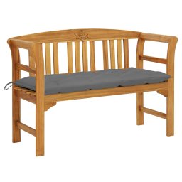 vidaXL tömör akácfa kerti pad párnával 120 cm