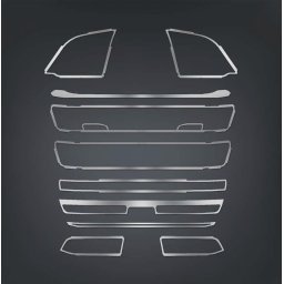 Scania R450 2017-től inox hűtőrács díszkeret