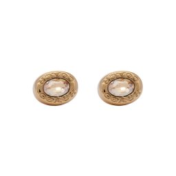 Coach Fülbevaló Signature Logo Stone Stud Earrings 37335729GLD230 Arany