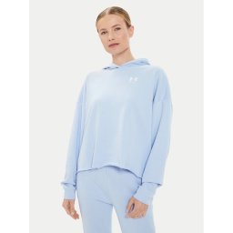 Under Armour Pulóver Ua Rival Terry Os Hoodie 1382736-539 Kék Loose Fit