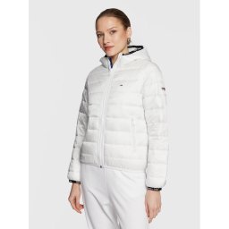 Tommy Jeans Pehelykabát Quilted Tape DW0DW15168 Fehér Regular Fit