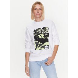 Calvin Klein Pulóver Flower Print K20K205336 Fehér Relaxed Fit