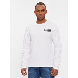 Calvin Klein Hosszú ujjú Cut Through Logo Ls T-Shirt K10K112891 Fehér Regular Fit