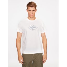 Pepe Jeans Póló Wesley PM509123 Fehér Regular Fit