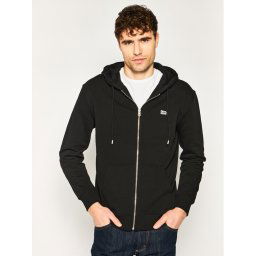 Lee Pulóver Basic Zip Throuh Hoo L80KSP01 112121423 Fekete Regular Fit