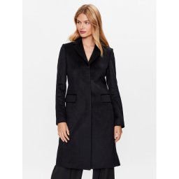 Calvin Klein Gyapjú kabát K20K205670 Fekete Regular Fit