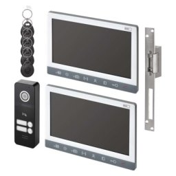 EMOS Videó kaputelefon szett beltéri egység, ajtózár (H3017+2xH3015+D1139)