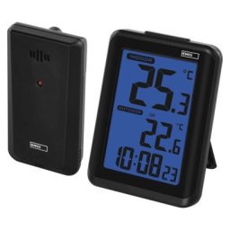 Digitális hőmérő, vezeték nélküli érzékelővel, ébresztőóra E8636