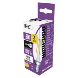 3 + 1 ingyen – LED izzó Filament gyertya / E14 / 6 W (60 W) / 810 lm / természetes fehér