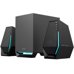 Hangszóró szett, 2.1, 15W + 2 x 7.5W, Bluetooth, USB aljzat, 3.5mm, Edifier HECATE G1500 MAX, fekete