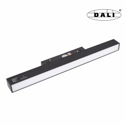 MAXLIGHT Track Magnetic 48V-os sínrendszeres lámpa, 12W, 3000K, 634 lm, 30 cm, fekete, DALI