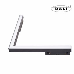 MAXLIGHT Track Magnetic 48V-os sínrendszeres sarok lámpa, 18W, 3000K, 1111 lm, 30x30 cm, fekete, DALI