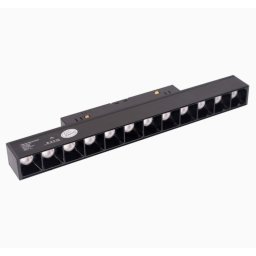 MAXLIGHT Track Magnetic 48V-os sínrendszeres lámpa, 12W, 3000K, 666 lm, 23 cm, fekete