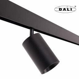 MAXLIGHT Track Magnetic 48V-os sínrendszeres spot lámpa, állítható, 20W, 3000K, 1332 lm, Ø7 cm, fekete, DALI