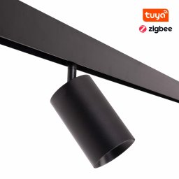 MAXLIGHT Track Magnetic 48V-os sínrendszeres spot lámpa, állítható, 20W, CCT, 1332 lm, Ø7 cm, fekete, ZIGBEE