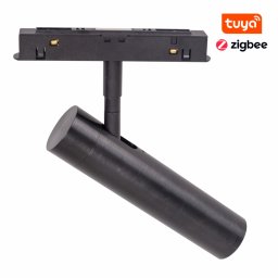 MAXLIGHT Track Magnetic 48V-os sínrendszeres spot lámpa, állítható, 8W, CCT, 578 lm, Ø3.5 cm, fekete, ZIGBEE