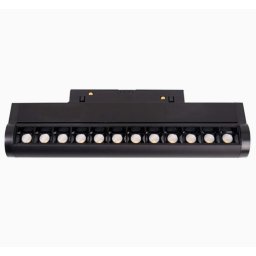 MAXLIGHT Track Magnetic 48V-os sínrendszeres lámpa, forgatható, 12W, 3000K, 525 lm, 24 cm, fekete