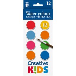 ICO Vízfesték, 12 darabos, 28 mm, ICO "Creative Kids"