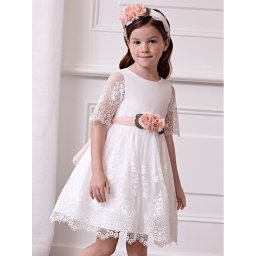 Abel & Lula Elegáns ruha 5034 Fehér Regular Fit