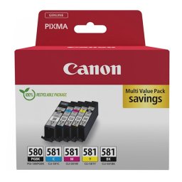 Canon PGI-580 (2078C007) - eredeti patron, black + color (fekete + színes)